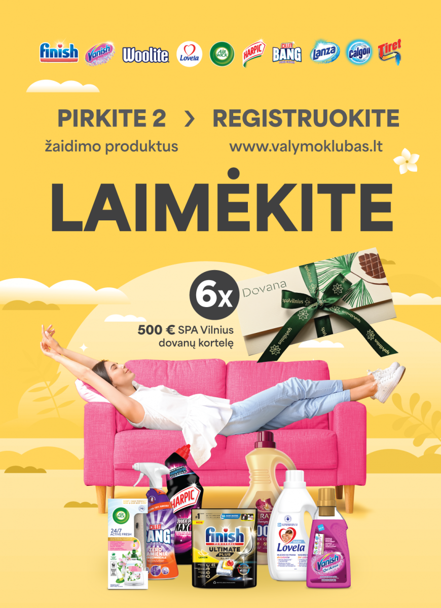 Pirk, registruok ir atsipalaiduok